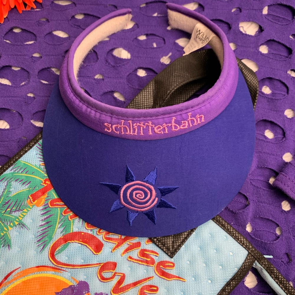 3/$15💥 2 Pc Bundle Live Wire purple Swimsuit Coverup Visor One Size - Picture 2 of 8